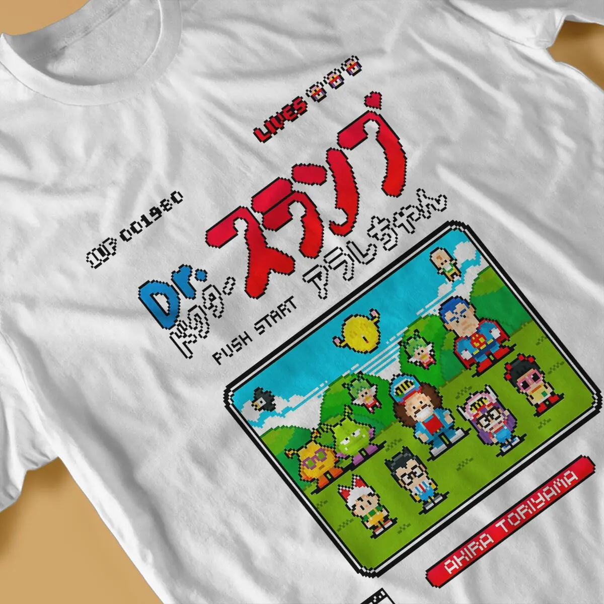 Dr Slump Arale Press Start Tshirt Graphic Men Tops Vintage Alternative Summer Polyester Clothes Harajuku T Shirt