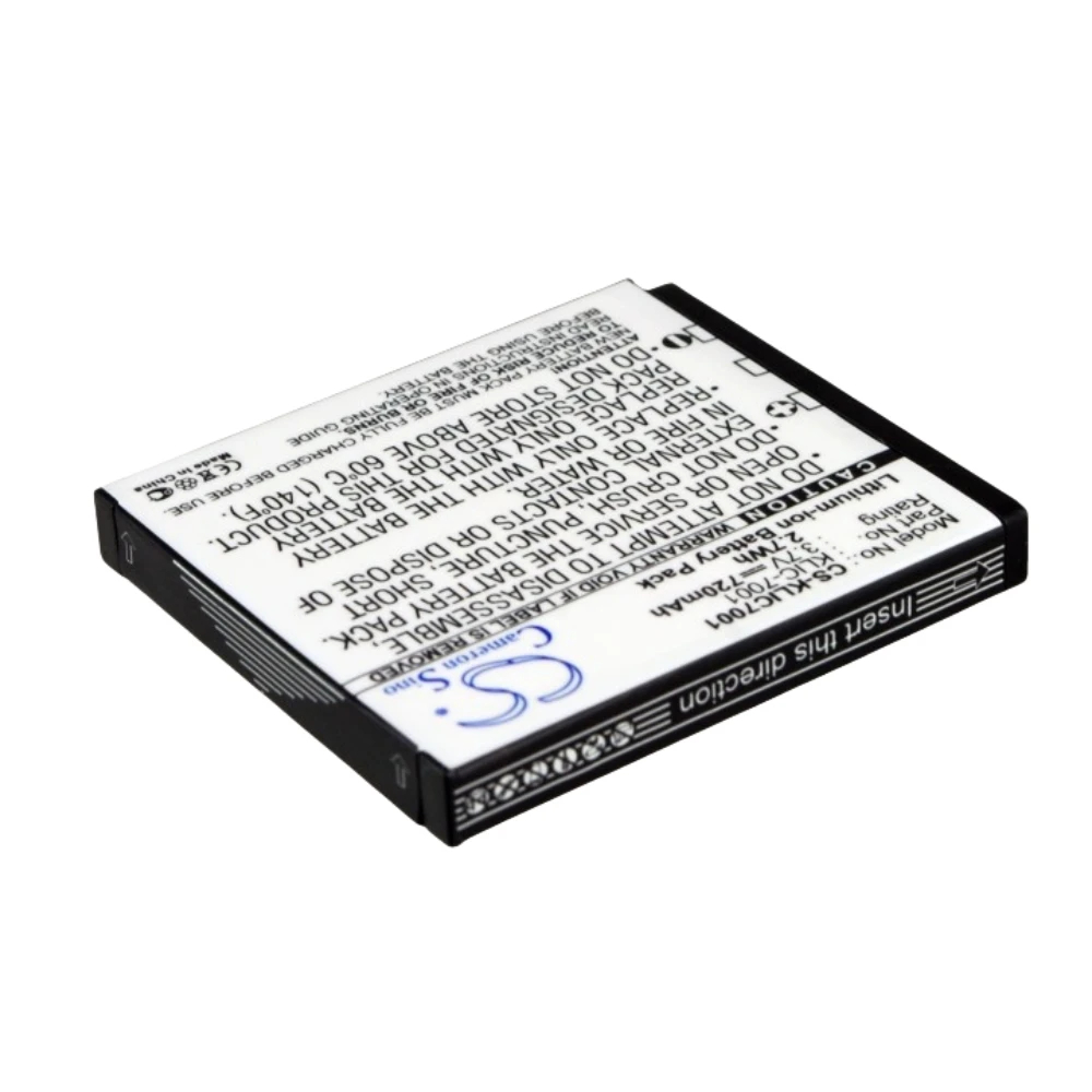Akumulator litowo-jonowy do aparatu DXG,Winait,Phisung,Polaroid,Hitachi,Jenoptik,Ordro,BenQ,Benq,Pamiel,Rich,OUCCA,Praktica,3.7v,720mAh