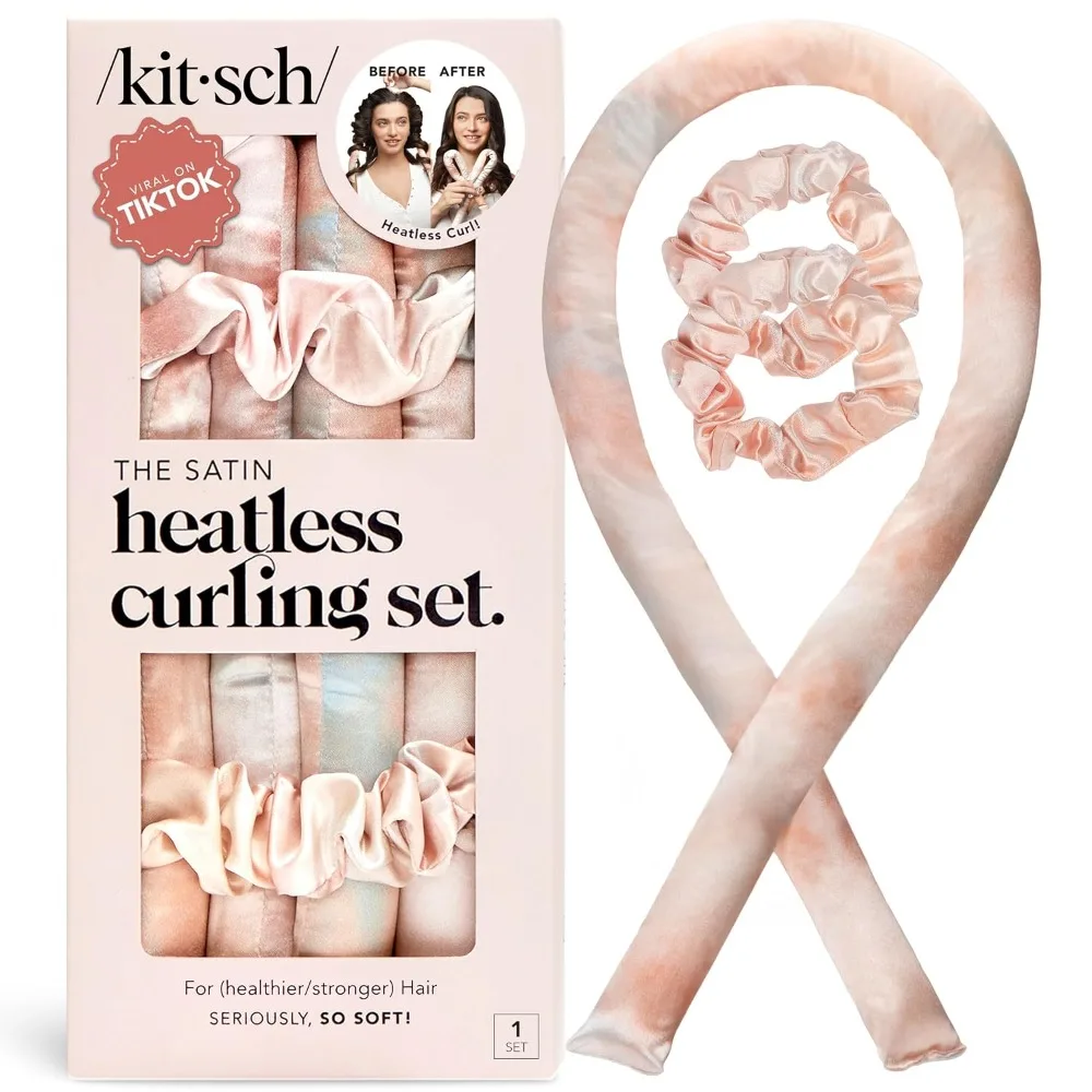 Heatless Satin Curlers Set for Effortless Waves