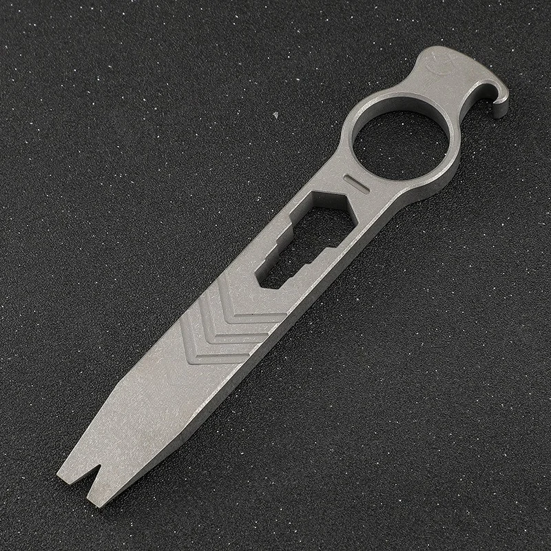 Titanium Multifunctional EDC Crowbar Portable Screw Bottle Opener Defense Wrench Self-Defense edc Gadget view 6