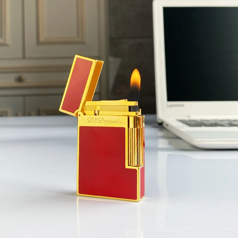 New commemorative edition single and double flame luxury lighter Ping Sound natural paint cigarette smoking butane lighter 16080