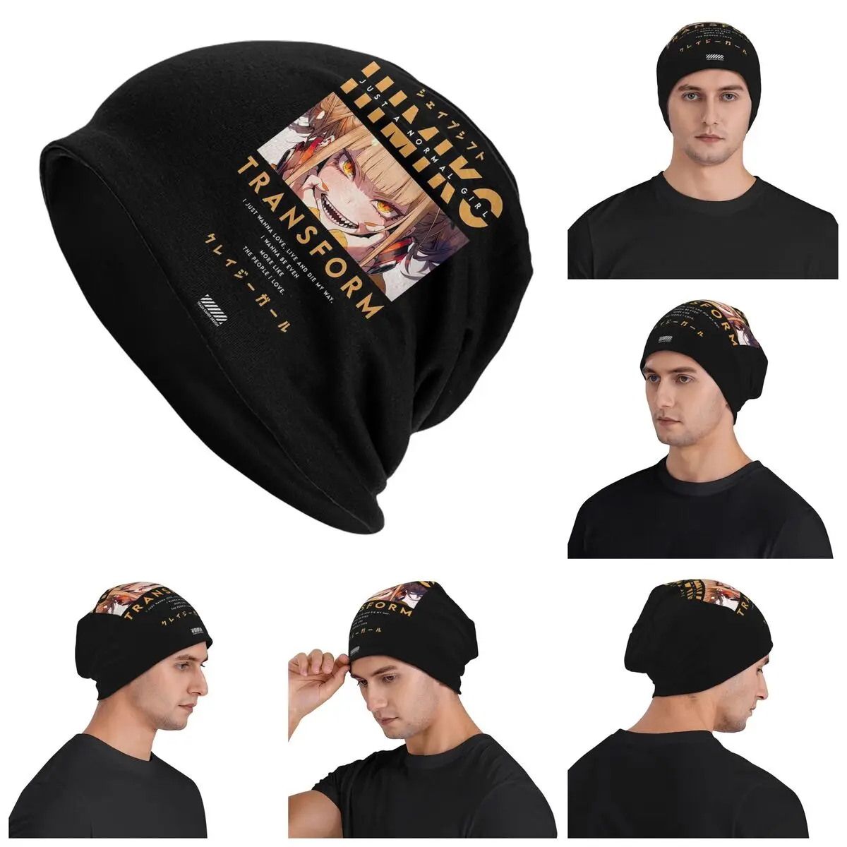 

Himiko Toga Boku No My Hero Academia (2) Warm Knitted Cap Fashion Bonnet Hat Autumn Winter Outdoor Beanies Hats Men Women Adult