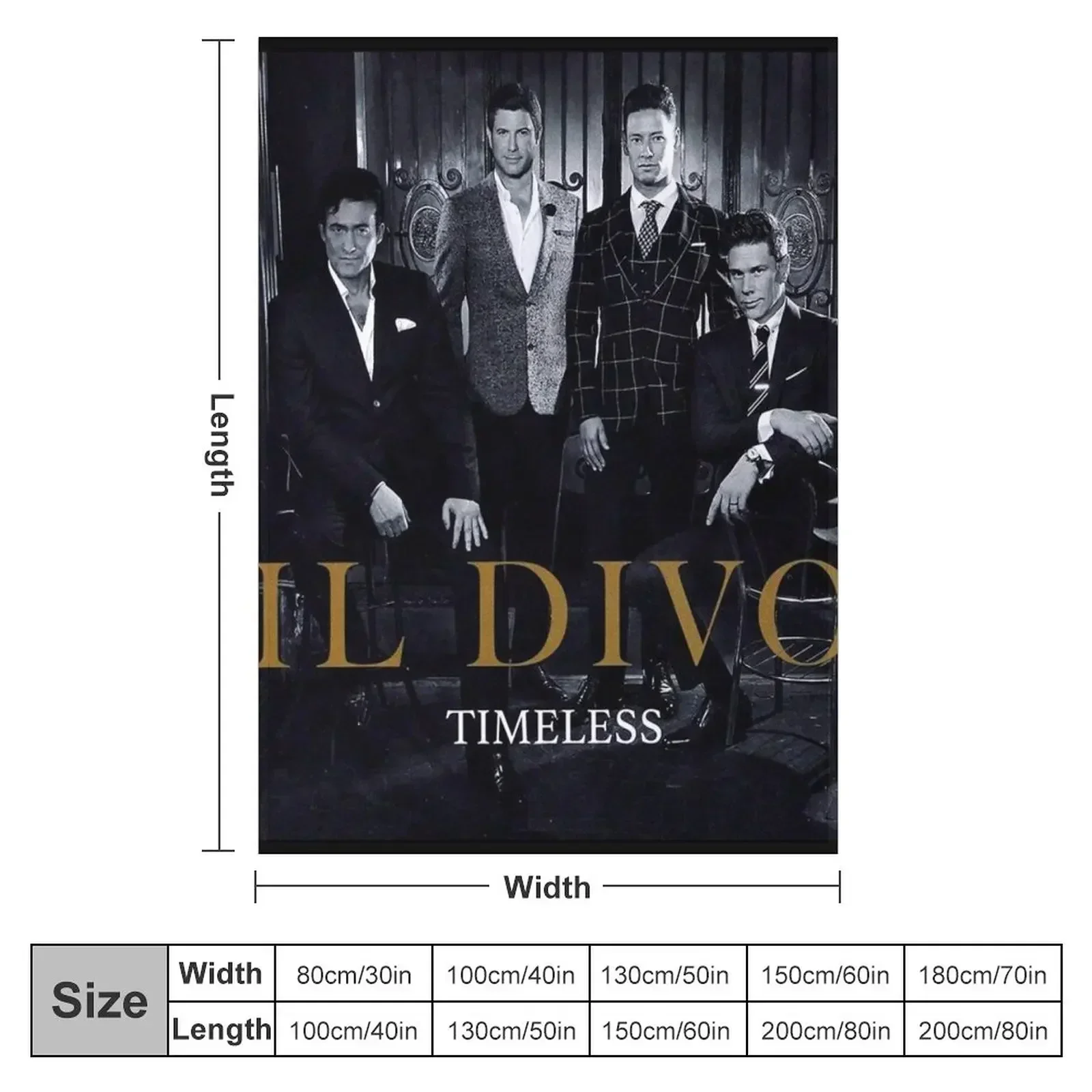 Timeless by Il Divo Classic Music Throw Blanket for sofa Decorative Throw Quilt Heavy Blankets