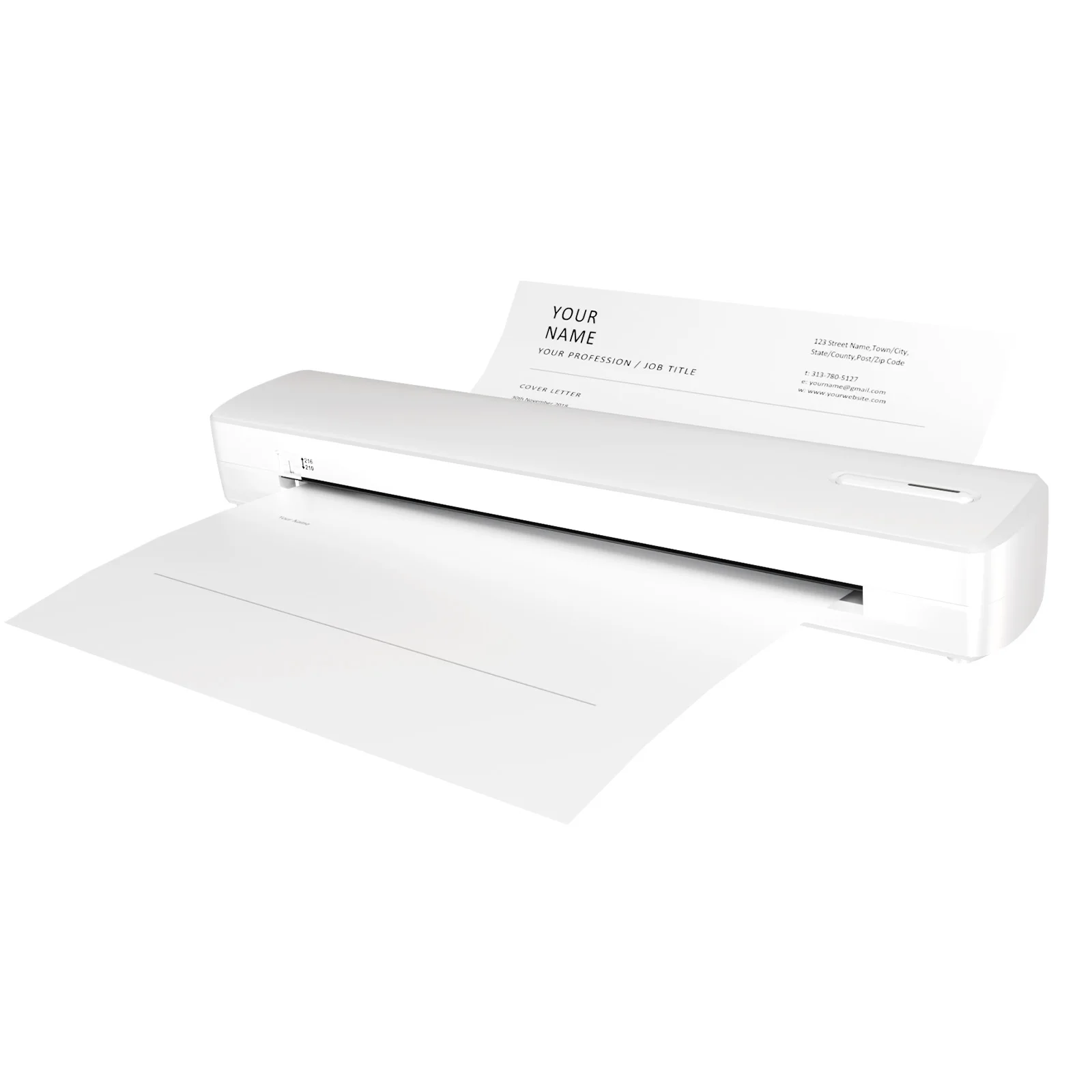 Draagbare printer Draadloos Inktloos Thermisch A4 C80 300DPI US-letter Mobiele printer Ondersteuning Android iOS voor reizen Werk Thuis