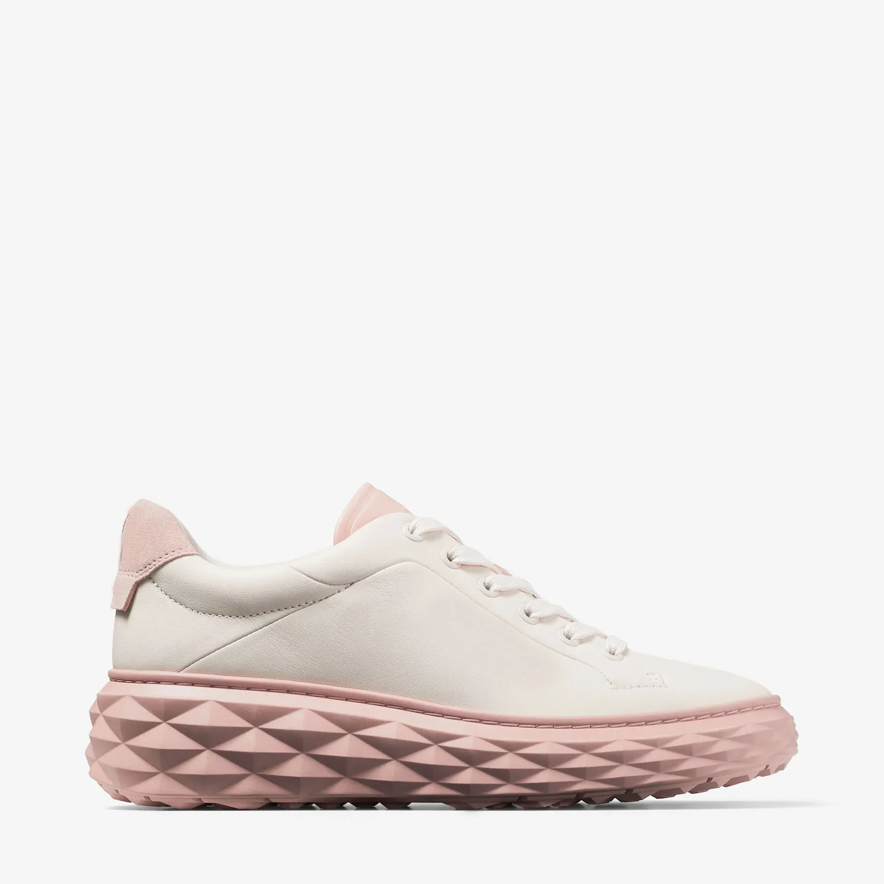 Women's Diamond F Latte Macaron Leather Trainers