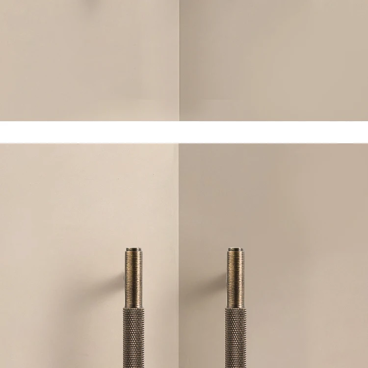 Dooroom Möbelgriffe aus massivem Messing, Kreuzrändelung, Schrank, Kleiderschrank, Kommode, Schuhschublade, Schrankknöpfe, T-Bar-Hardware-Griff – Detail 11
