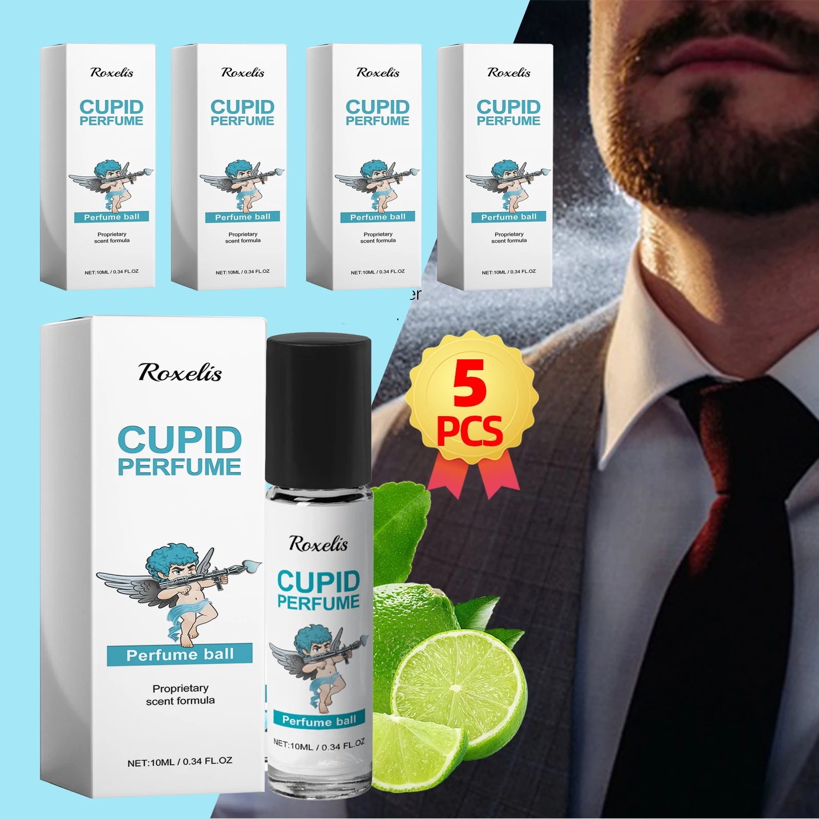 5boxes Cupid Cologne Balls Perfume Lingering Rich Cologne Fragrance Releases Charm Elegant Charm Lasting Body Perfume for Men