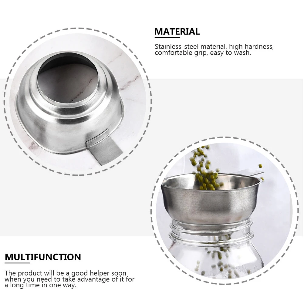 

1pc Stainless Steel Funnel Large Bulk Tall Wide Mouth Kitchen Jar Canning Soup Soy Sauce Practical Easy Wash