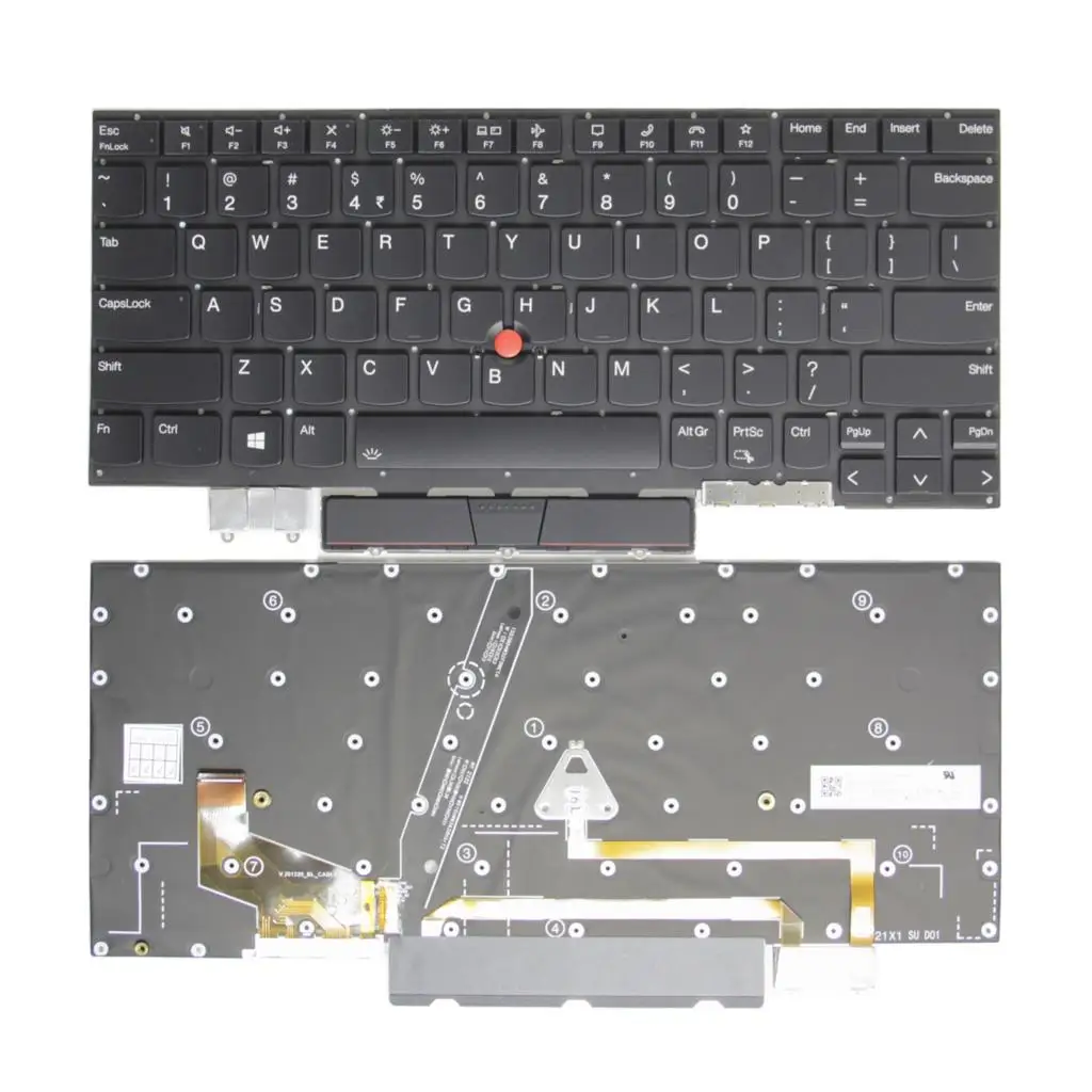 100% Новинка США для Lenovo Thinkpad X1 Carbon 9 поколение 2021 X1 Yoga 6 2021 Оригинальная английская клавиатура для ноутбука с подсветкой