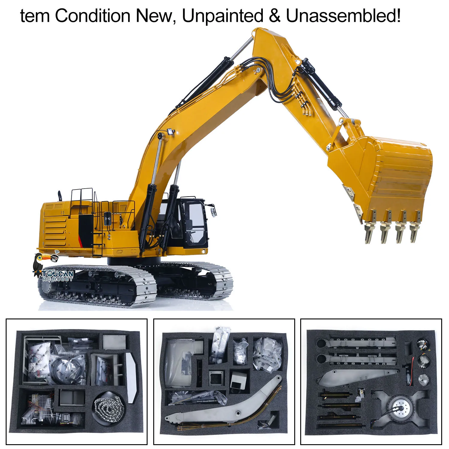 Zabawki 1/14 LESU KIT 374 C374F Koparka Hydrauliczna Metalowy Korpus Chłodnica Zębatka Zdalne Sterowanie Pojazd Budowlany Maszyna Kopająca