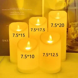 YzzKoo lámpara de vela eléctrica LED, velas sin llama oscilantes, velas alimentadas por batería para decoración de bodas, suministros para fiestas de cumpleaños