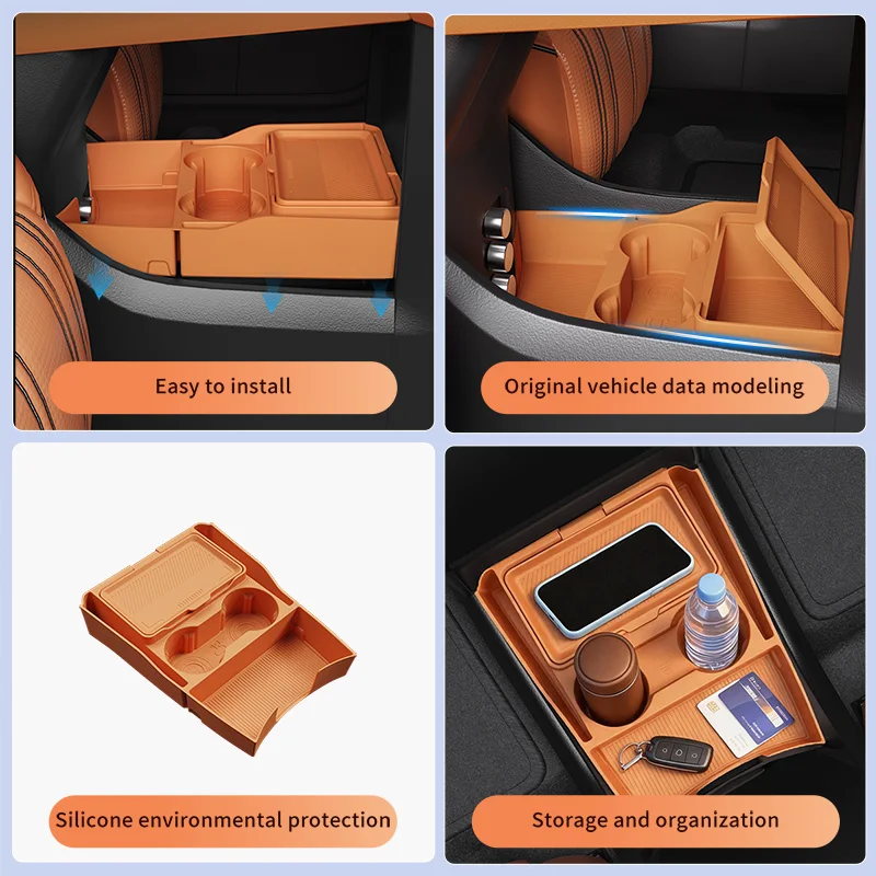 

Car central control lower storage box For Audi E7X 2026 model car center console storage, organization, decoration