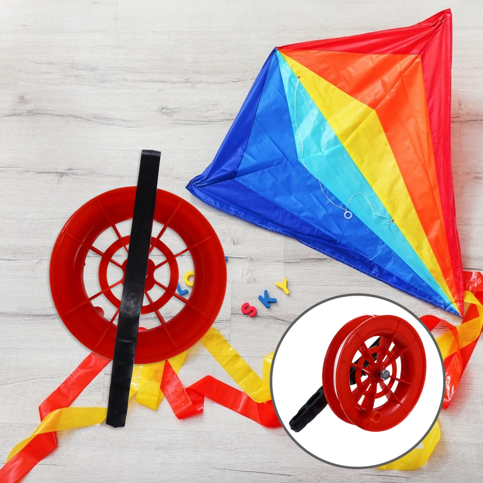 2 stücke Kunststoff Hand Rad Kite Wicklung Reel 150M Linie Abs Kinder Sicher Ergonomische Grip Outdoor Fliegen Tool Kit teile Zubehör