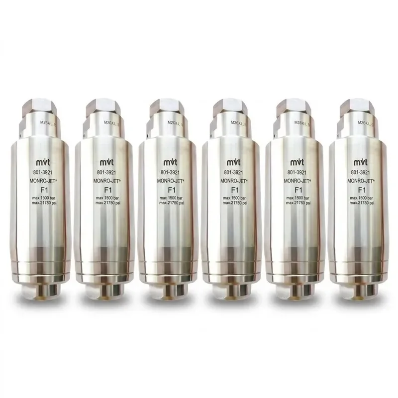 Industrial Single Hole Nozzle Precision Point Water Jetting Nozzle 1500 Bar for Pipe Dredging Coating Stripping Cleaning