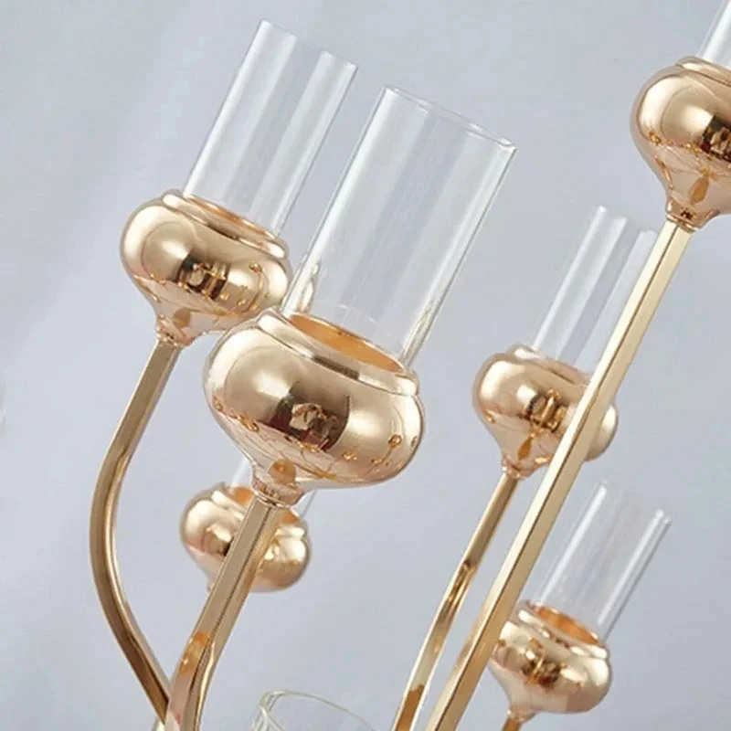 4/6/8 Stück Metall-Kerzenhalter, Ständer für Hochzeitstischdekoration, Weihnachtsdekoration für Zuhause und Partys – Detail 6