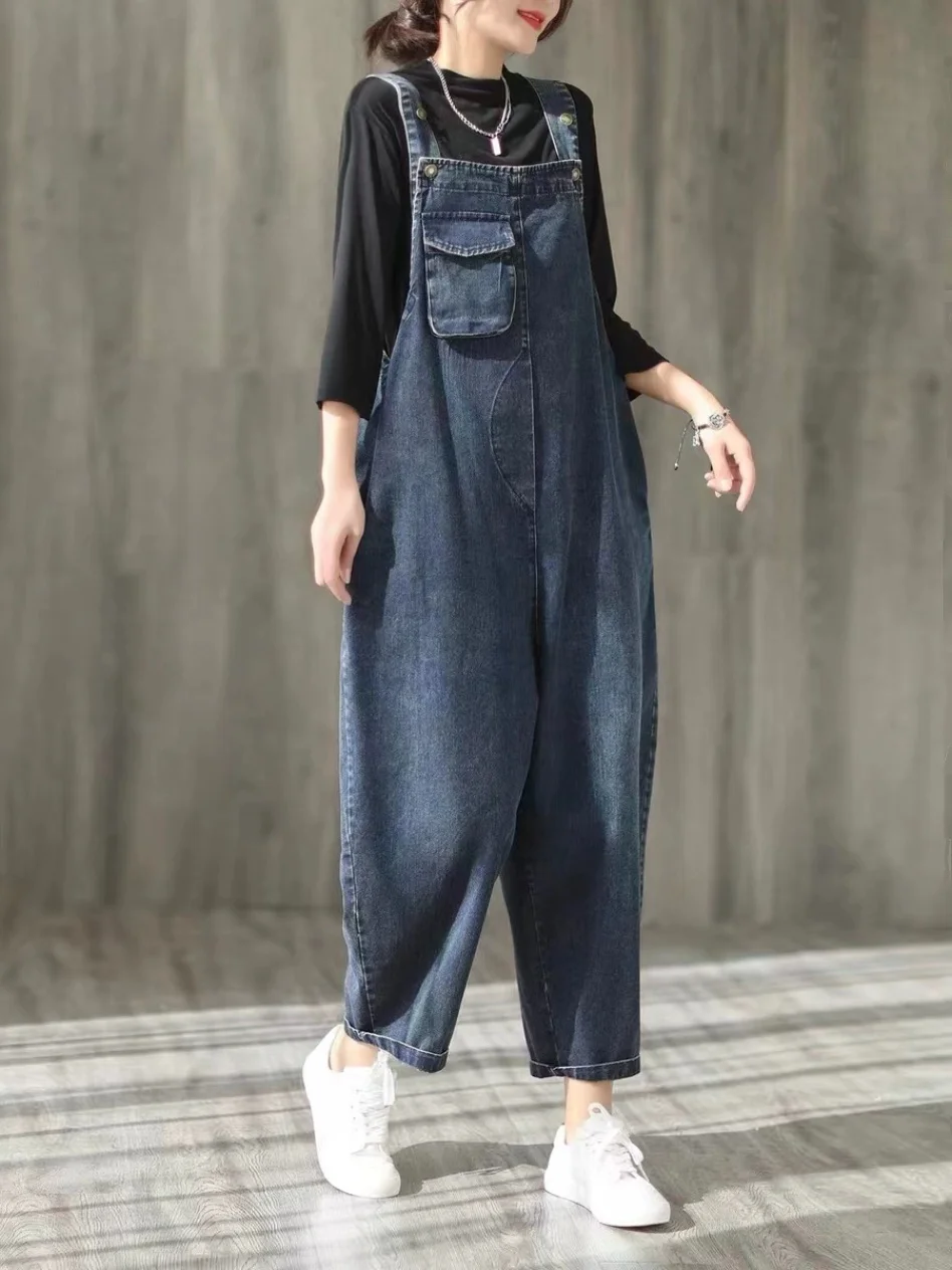 

Elegant Jumpsuits For Women Parties Clubwear Activeon Beach Legs Rivet Tube Flare Oversize Spaghetti Pockets Printing Letter