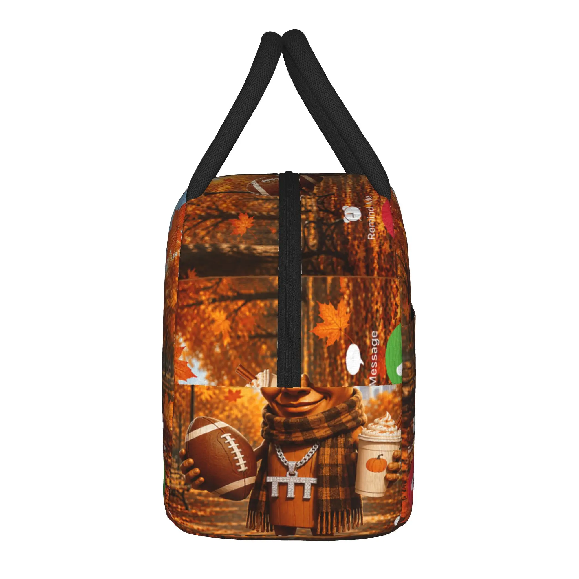 Sweater Weather Football Pumpkin Spice Cozy Fall Tung Sahur Lunch Bag  Lunch Box Adult Office Cooler Bag Thermal Lunch Bags