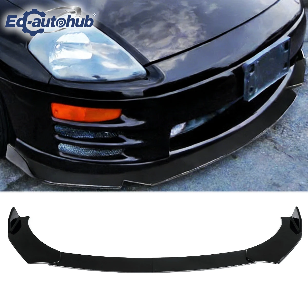 

Gloss Black Front Bumper Lip Splitter Body Kit for 2000-2005 Mitsubishi Eclipse - Automotive Accessory