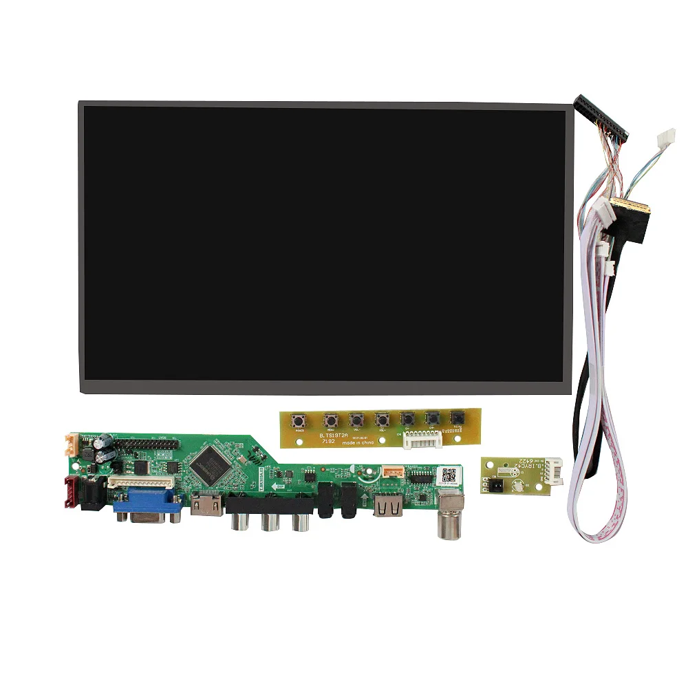 لوحة تشغيل التلفزيون HD VGA AV USB لوحة تحكم LCD وشاشة 10.1 بوصة 1366x768 IPS LCD