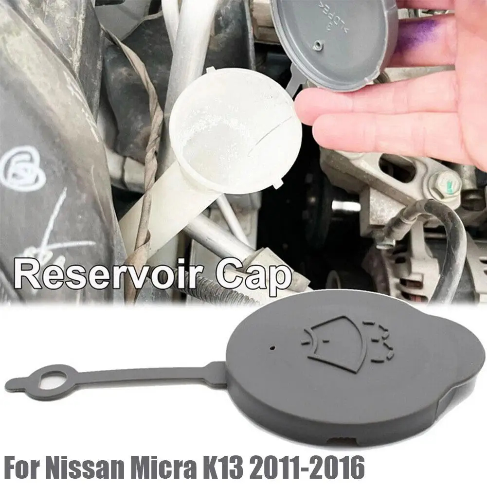 Car Windshield Wiper Washer Fluid Reservoir Cover 28913-1HA3A Water Tank Bottle Lid Cap Accessories for Nissan Micra K13 2011-16