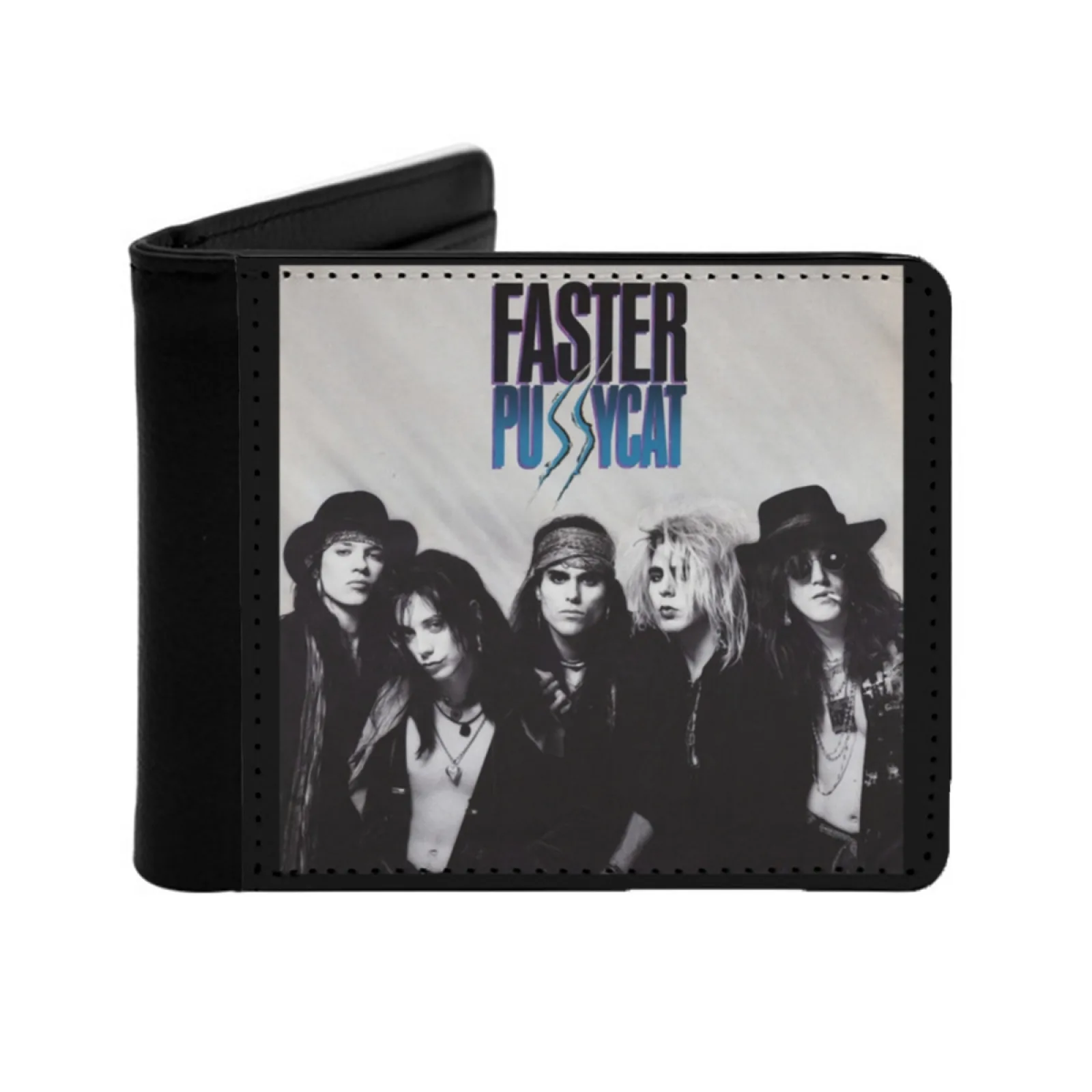 Faster Pussycat 2 Men Wallets Card Man Wallet Short Purse Bi-Fold Personalized Purses Faster Pussycat Front Row For The Donkey