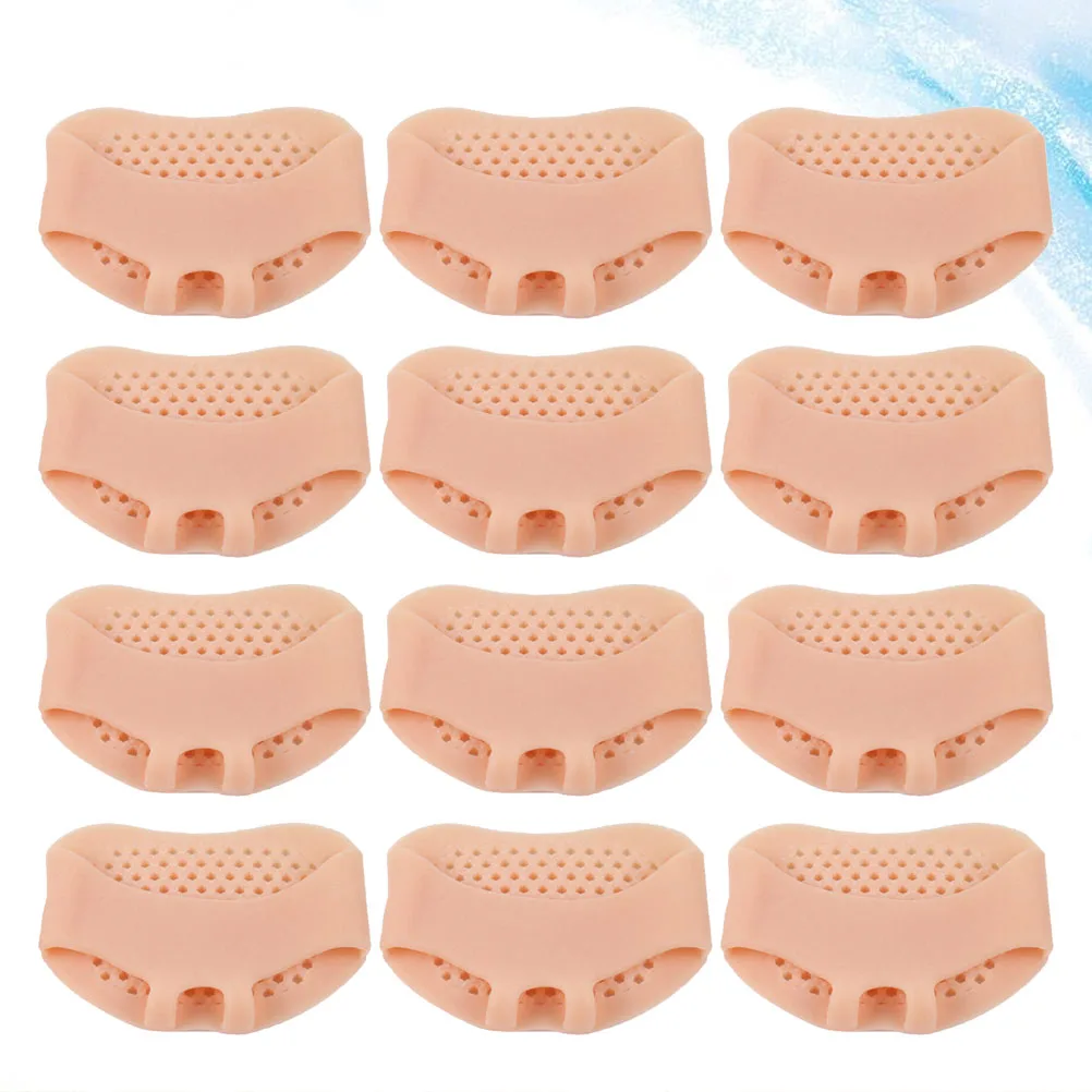 

12pcs Silicone Forefoot Insoles Metatarsal Foot Pads For High Heels Pain Relief Comfort Cushion Support Skin Color