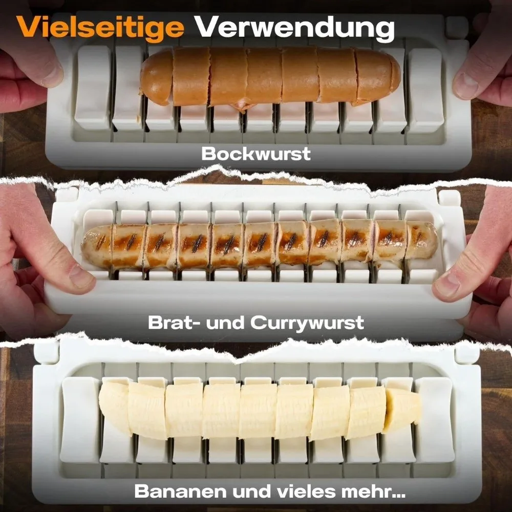 Practical Fancy Slicing Sausage Slicer Efficient Precision Mesh Hot Dog Cutter Household Vegetable Slicer Cooking