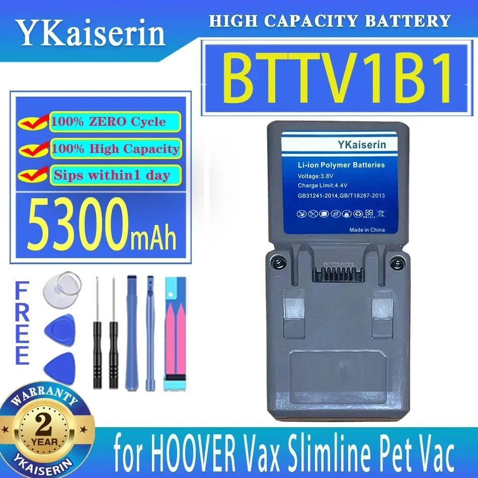 

Safe For Hoover Vax Slimline Pet Vac New Handheld Vacuum Cleaner BTTV1B1 5300mAh Long-Lasting Handheld Vacuum Cleaner Battery