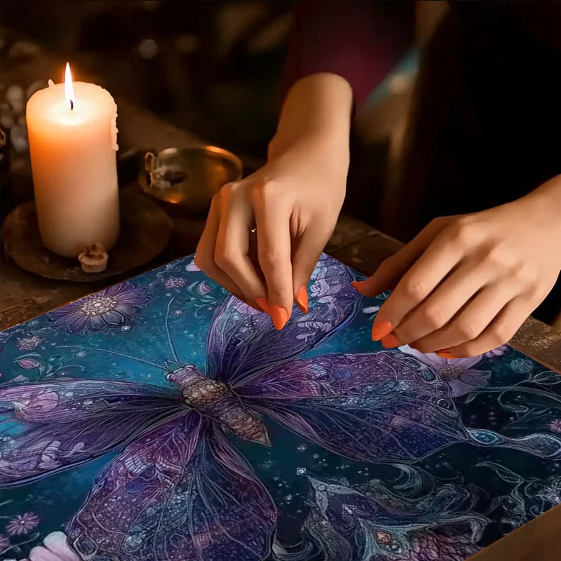 1-Piece Mystical Butterfly Tablecloth, Divination Tarot Magic Gathering Tablecloth, Practical & Durable