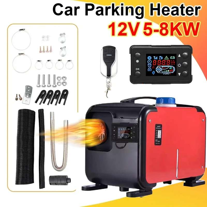 12V 24V 5KW 8KW Car Diesel Heater Fuel-operated Low Noise Dry Parking Remote Webasto Seat Heating Without Turning on The Engine