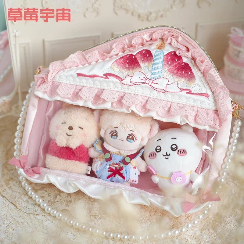 

Лолита Kawaii розовая клубничная сумка для торта сумка через плечо Itabag для переноски жесть Bajji женская мода косплей подарок 10 см