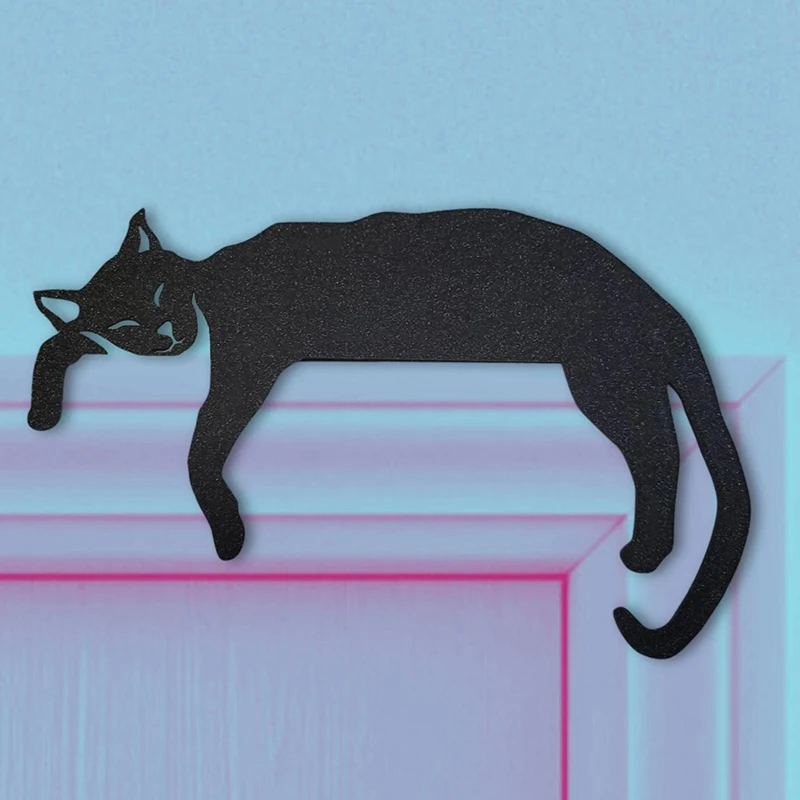 Cat Door Topper, Black Cats Door Corner Sign, Cat Mantel Decor, Cat Lover Gift, Shelf Decor, Cute Adorable Kid Durable