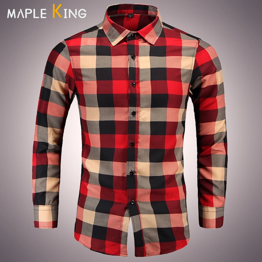 

Винтажная клетчатая рубашка, мужские блузки, Camisas Formales, с длинным рукавом на пуговицах, рабочие деловые классические рубашки, мужская уличная одежда 7XL