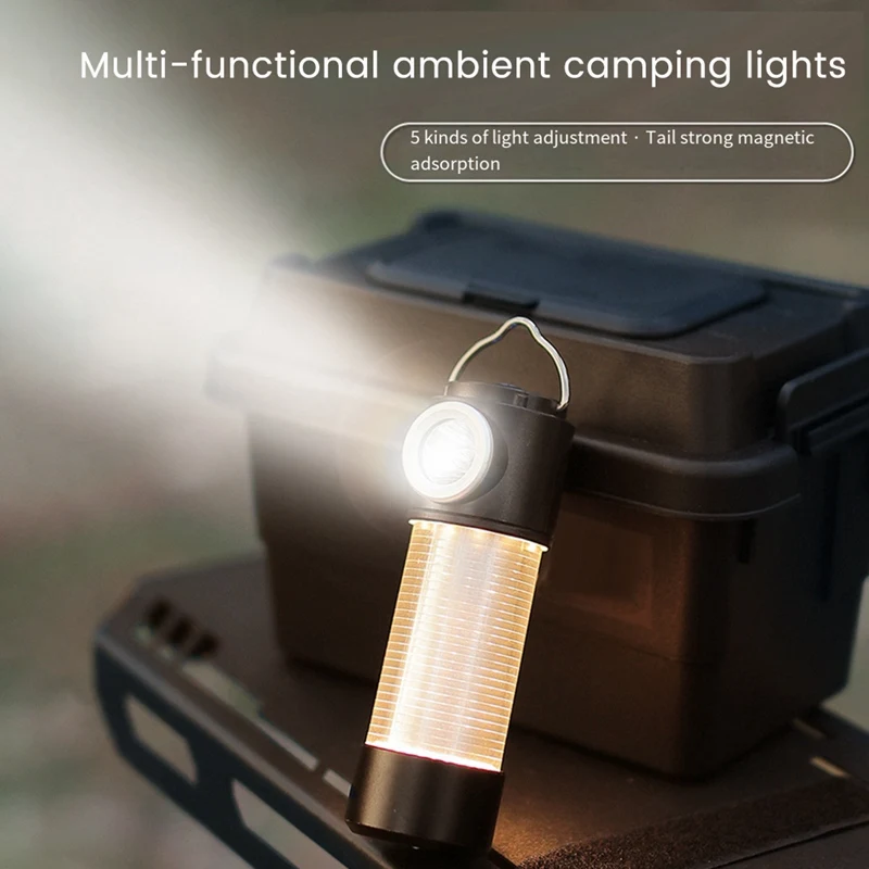 Multi-Function Camping Light Portable Outdoor Camping Lantern With Magnet Emergency Light Hanging Tent Light Easy Install