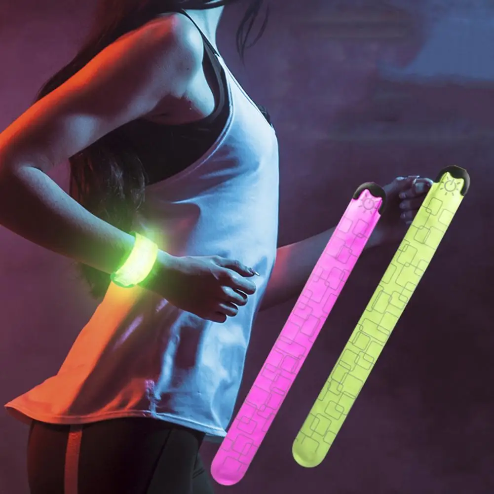 LED Bracelet Night Safety Reflective Band High Brightness Flashing Outdoor Sports Running LED Glowing Bracelet Reflective Strap