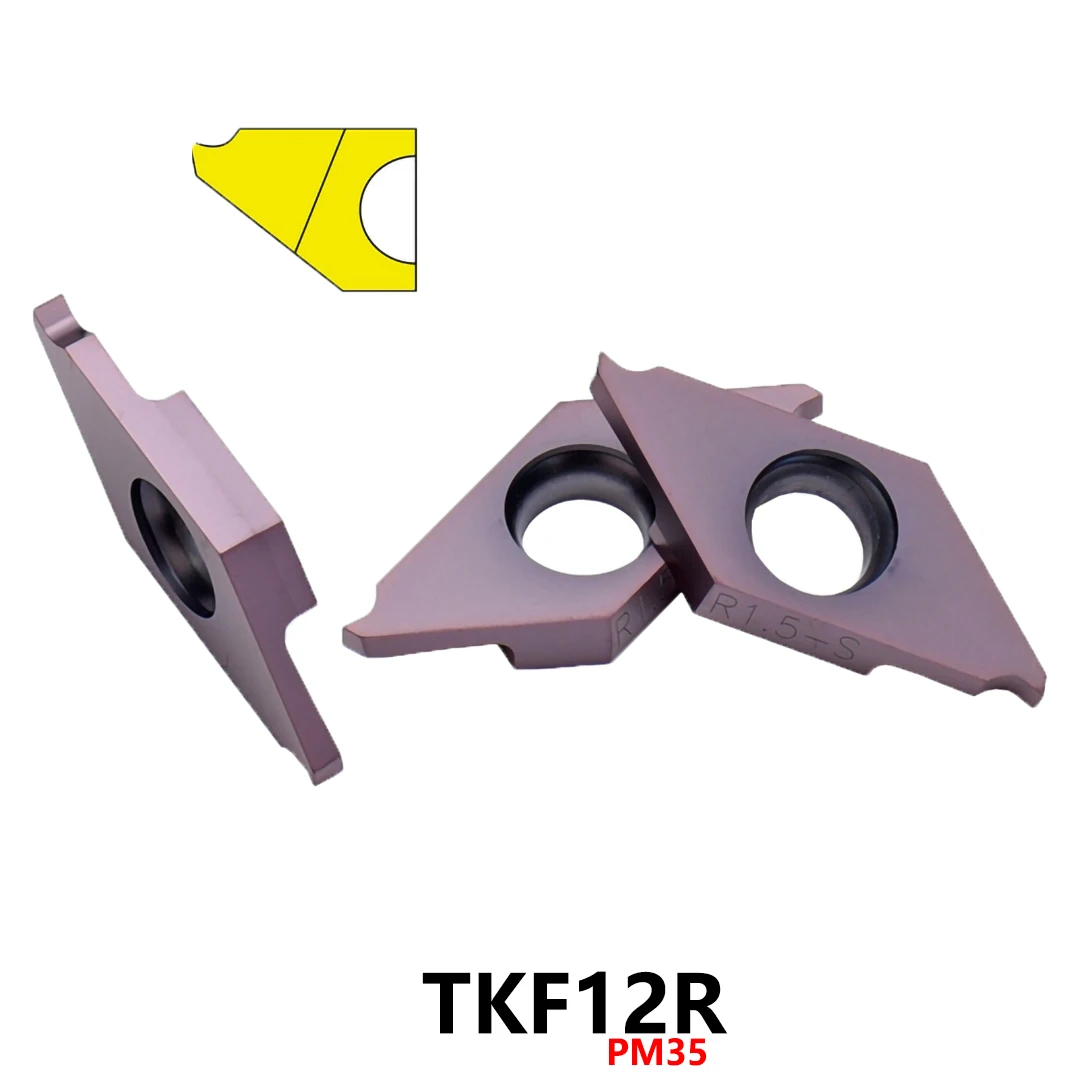 

Original TKF12R070 TKF12R120 TKF12R050 TKF12R100 TKF12R150 TKF12R200 S S16R PM35 Grooving Carbide Inserts TKF12R 050 100 150 200