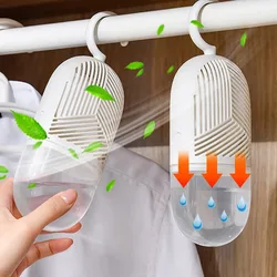 Wardrobe Dehumidifier Reusable Hanging Dehumidifier Packs Anti-Mold with Water Collector&Hook for Wardrobe Closet Cabinet