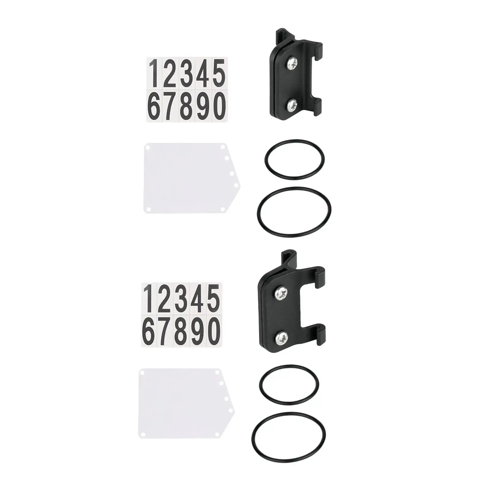 Racing Number Plate and Holder with Rubber Bands Bracket PP Race Cards Bracket for Cycling Triathlon Race Rear Bike