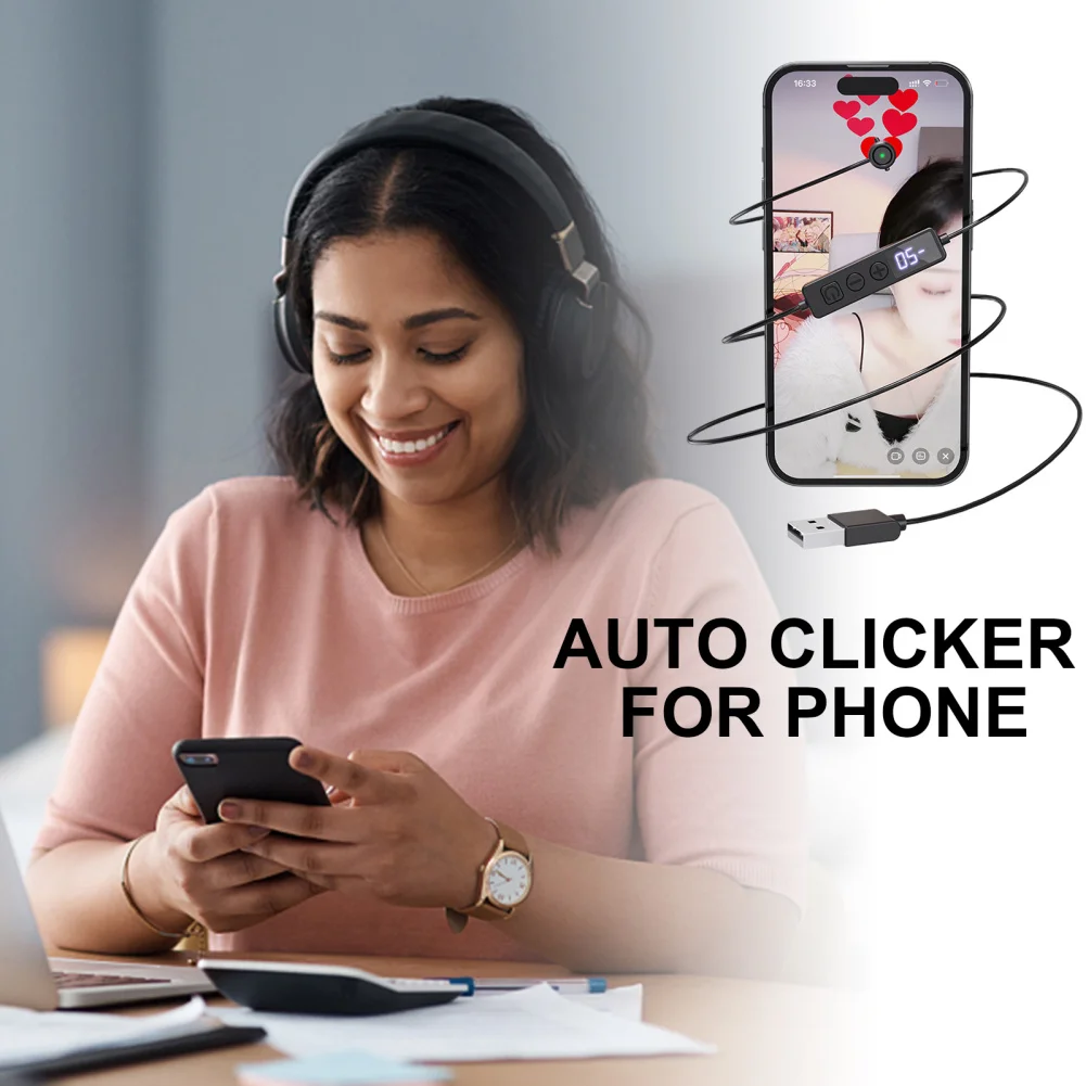 Auto Clicker Phone Screen Device Speed Clicker Fast Click Simulation Finger Continuous Click For Gaming Live Broadcasts Likes