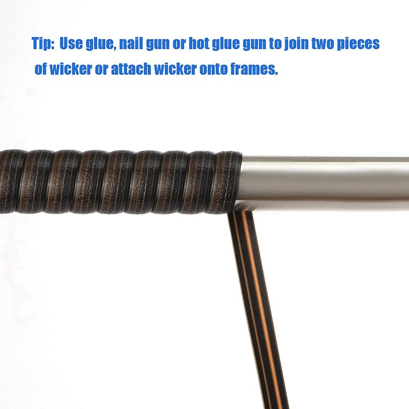 Wicker Repair Kit, Plastic Rattan For Patio Chair Repair Flat Wicker Furniture Repair Replacement Component