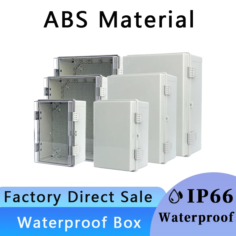 

Outdoor Waterproof Plastic Enclosure IP66 Electrical Power Junction Box ABS Distribution Connections Case for Electronics