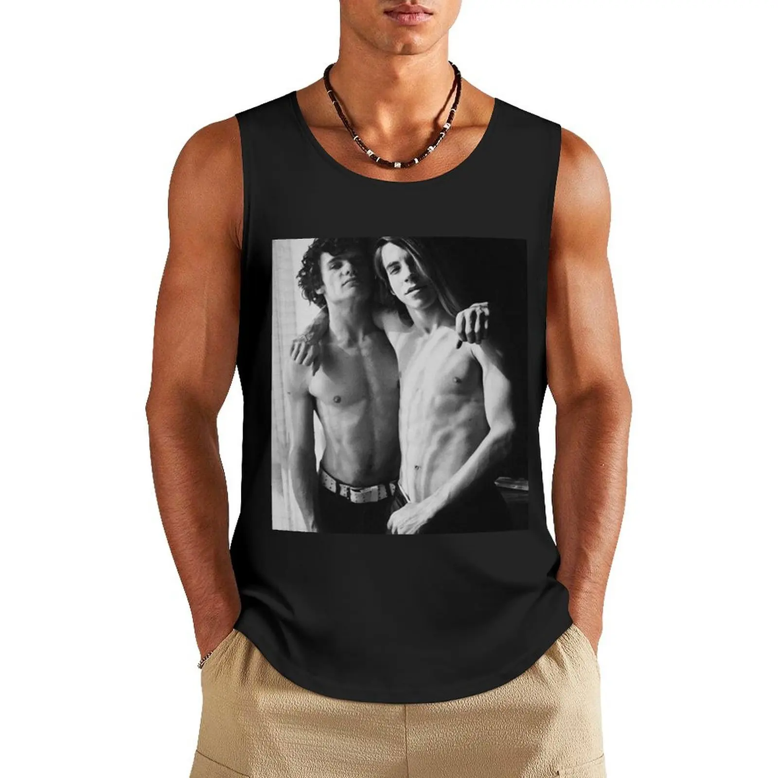 

Anthony Kiedis and Flea Tank Top sleeveless jackets Men's sleeveless gym shirts sports vest