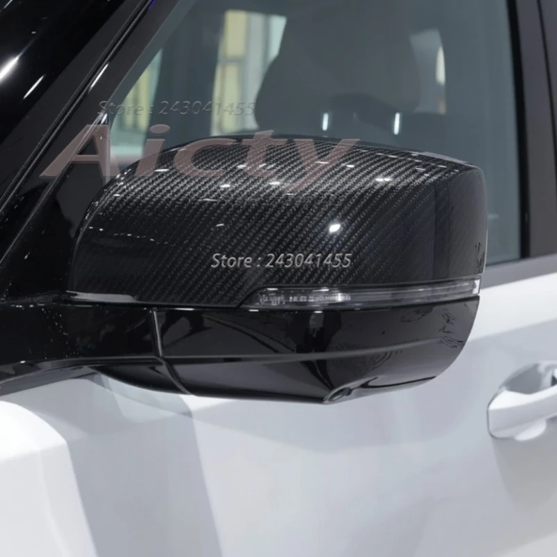 For Nissan Armada Y63 2025 2026 ABS Chrome Carbon Fiber side door Rearview Mirror Decorative Cover trim car accessories