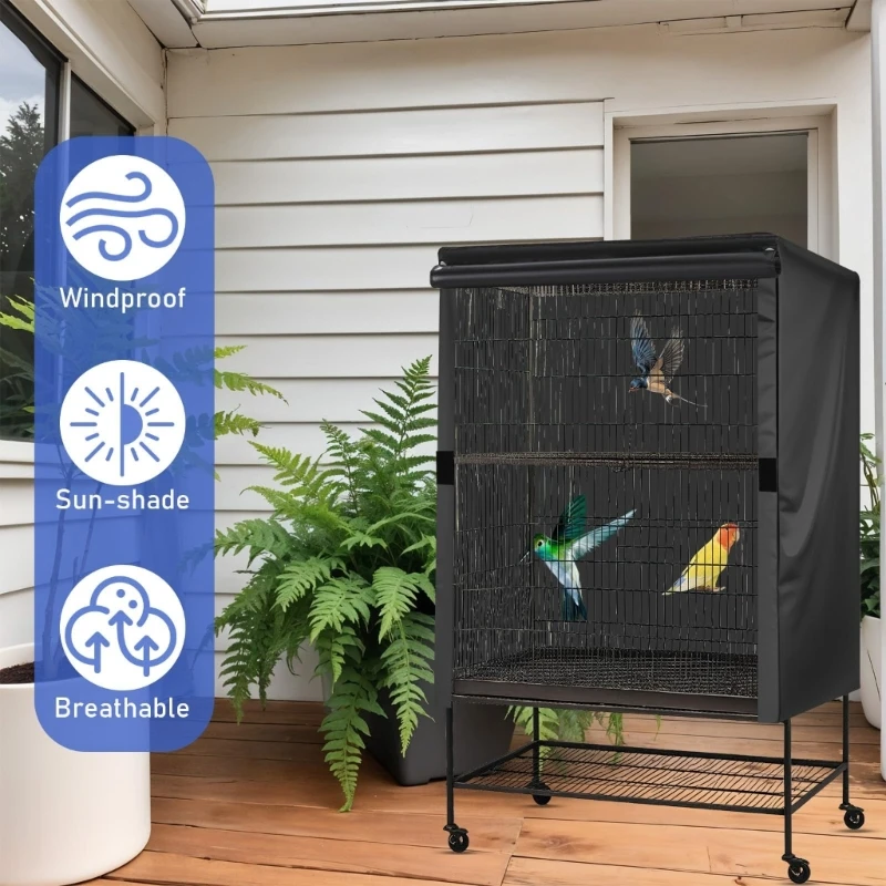 

Oversized Birdcage Blackouts Cover 84x59x104cm For Enhanced Sleep Privacy