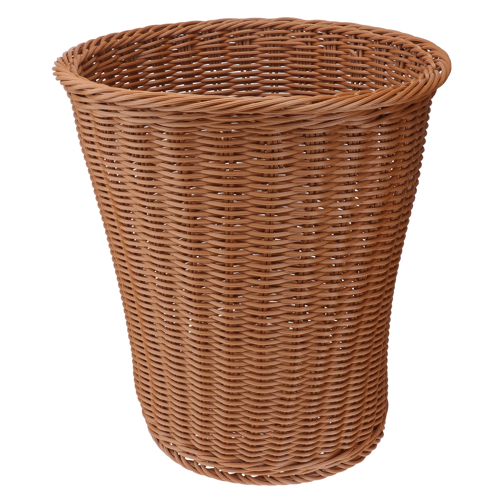 

Woven Wastebasket Trash Garbage Bins Home Can Planter Pots Rattan Weave Rubbish Container Round