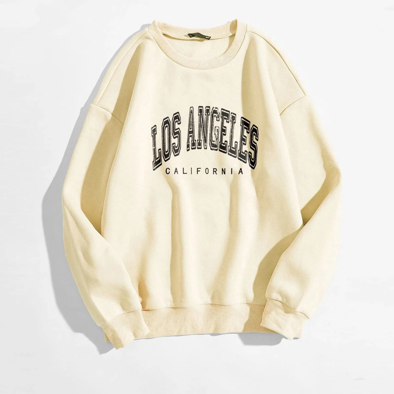 

Los Angeles California Sea Surface Ripple Design Women Hoodies Novelty Fashion Hooded Casual All Match Clothes Warm Streetwear