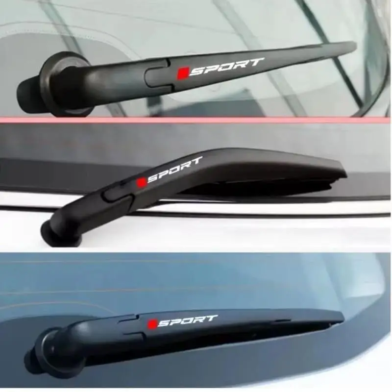 1/2/3 Pairs Easy Install Waving Car Windshield Wiper Stickers Waterproof DIY Rear Wiper Decals Universal for All Car Models