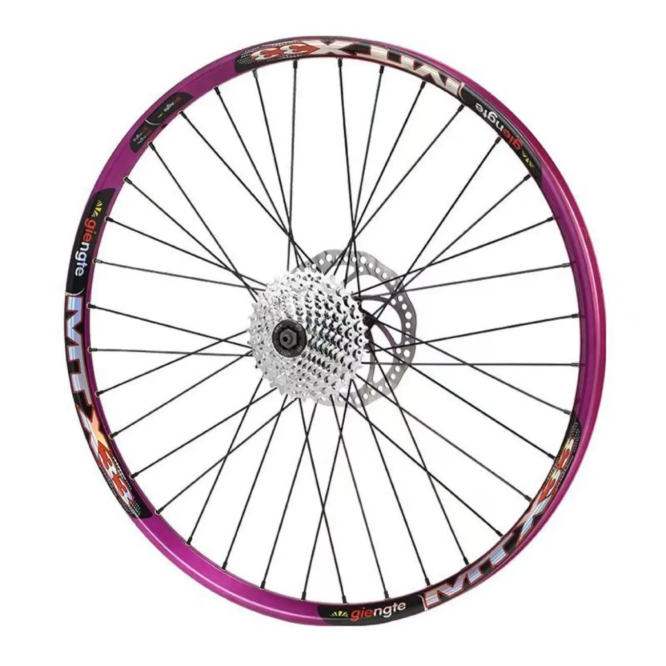 MTX Alloy Quick Release Naaf MTB Mountainbike Wielset - 26/27,5 Inch HG Freehub 120 POE Compatibel met 21/24 Versnellingen Cassette ​