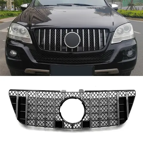 Car Front Hood Grille Racing Grill For Mercedes Benz ML Class W164 ML350 ML450 ML500 ML550 2009-2012 Upgrade GT Style Grills