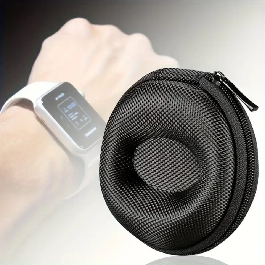 1 Stück tragbare Reise-Uhrenbox mit Reißverschluss, staubdichte Aufbewahrungsbox für einzelne Uhren für Armbanduhren und Smartwatches – Detail 1